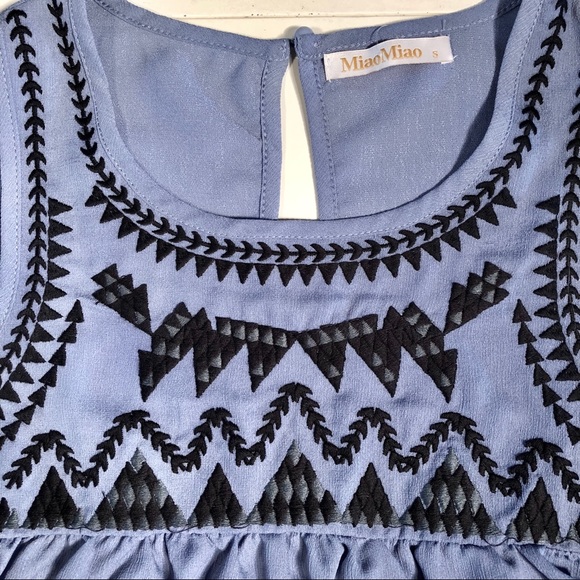 🆕 MiaoMiao - Babydoll Embroidery Stitched Top - Picture 5 of 7